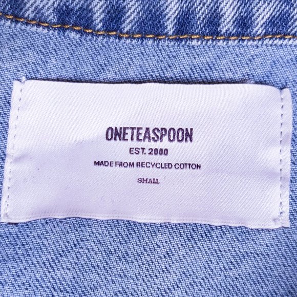 ONETEASPOON Womens Epic Records Graffiti Denim Jacket - Blue Denim - Picture 3 of 10